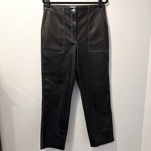 Aritzia Wilfred Size-12 Free Lucy Utility Pant Black Vegan Leather $148